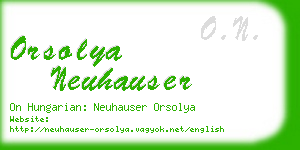 orsolya neuhauser business card